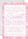 Pink sweet 16 birthday party invitations