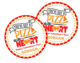 Pizza My Heart personalized Valentine label
