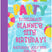 Pool birthday invitation with bright summer themed graphics