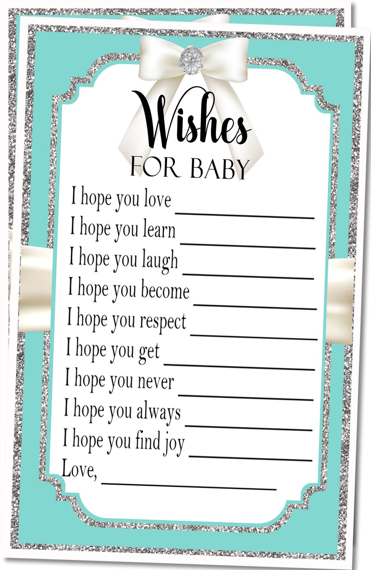 Printable Baby & Co. Baby Shower Wish Cards