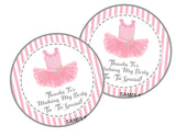 Printable Ballet Birthday Party Favor Stickers