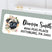 Pug dog themed personalized address label sticker