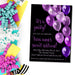 Purple And Black Balloon Sweet 16 Party Invitations