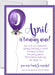 Purple Balloon Birthday Party Invitations