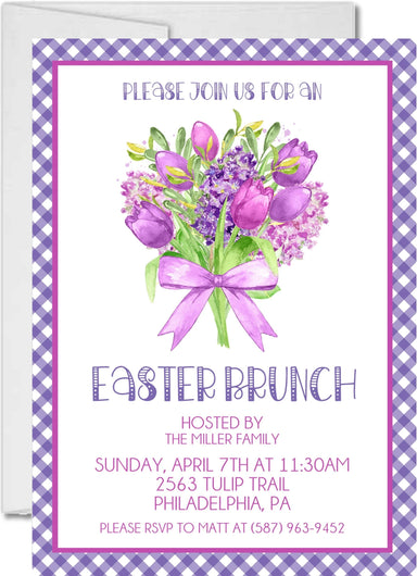 Purple Easter Brunch Invitations