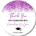 Purple black graduation party sticker