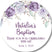 Purple lavender baptism sticker favor label