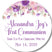Purple pink communion sticker favor label