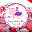 Purple turtle I Turtle-y Love You Valentine sticker