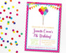 Rainbow Balloon Birthday Party Invitations