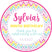 Rainbow pastel birthday sticker labels