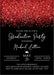 Red And Black Graduation Party Invitations