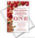 Red And Gold Prince 1st Birthday Party Invitations