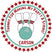 Red bowling party stickers