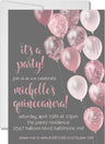 Rose Gold sweet 16 invitations