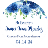 Royal blue baptism stickers