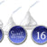 Royal blue sweet sixteen candy stickers set