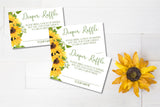 Rustic Sunflower Diaper Raffle Printable