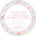 Sage floral wild one sticker with boho flowers and personalized name and date