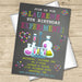 Science Birthday Party Invitations