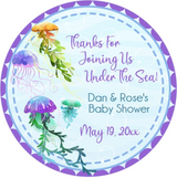 Under the Sea Jellyfish Baby Shower Stickers