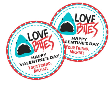 Shark Valentine's Day Stickers