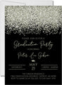 Silver And Black Graduation Party Invitations