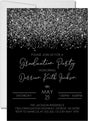 Slate Grey And Black Graduation Party Invitations