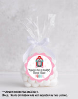 Sock hop favor sticker personalized