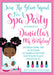 Spa Birthday Party Invitations