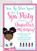 Spa Birthday Party Invitations