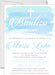 Spanish Blue Watercolor Baptism Invitations