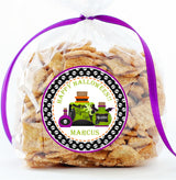 Spooky skull themed Halloween party sticker