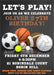 Sports Birthday Party Invitations