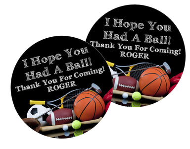 Sports Birthday Party Stickers