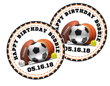 Sports Birthday Party Stickers