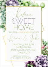 Succulent Housewarming Party Invitations