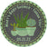 Succulent baby shower sticker with green cactus desert theme