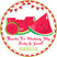 Summer watermelon thank you sticker birthday