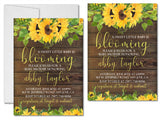 Sunflower Baby Shower Invitations