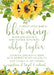 Sunflower Baby Shower Invitations