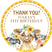 Sunflower farm animal birthday sticker cows sheep pig design