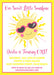 Sunshine 1st Birthday Party Invitations