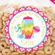 Sweet shop candy theme party label