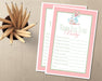 Tea Party Baby Shower Wish Cards