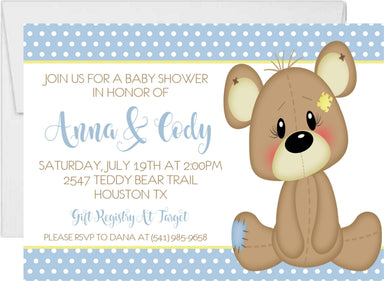 Teddy Bear Baby Shower Invitations