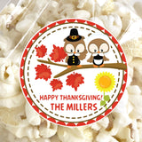 Owl Thanksgiving Stickers