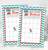 Thing 1 Thing 2 twins baby shower bingo printable