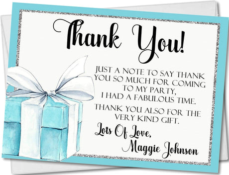 Tiffany & Co. Sweet 16 Thank You Cards