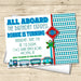 Train Birthday Party Invitations